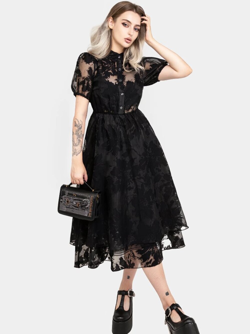 Spectre Layered Midi Shirt Dress - 8
